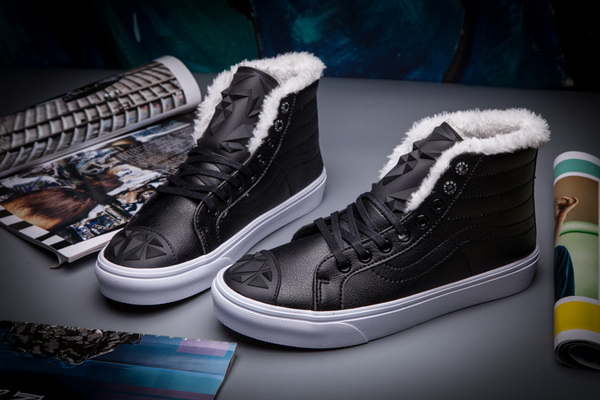 Vans High Top Shoes Lined with fur--003